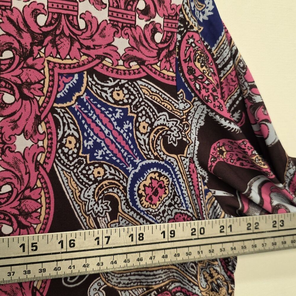 bob mackie wearable art Paisley Print Women's Size Large Crew Neck - Picture 8 of 10